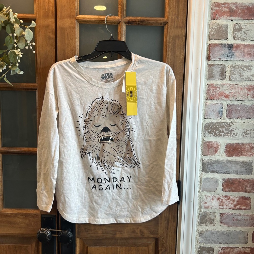 NWT MAD Engine Star Wars Chewbacca Monday Again Pajama Set Top‎ & Bottoms Small